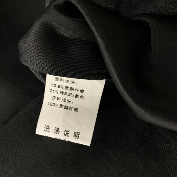 Gyalwana Black V Neck Sheath Dress Contrast Cuffs Midi Length 15 Office Elegant - Picture 6 of 6